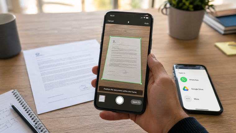 WhatsApp y Google Drive permiten escanear documentos físicos y convertirlos en PDF desde el celular.