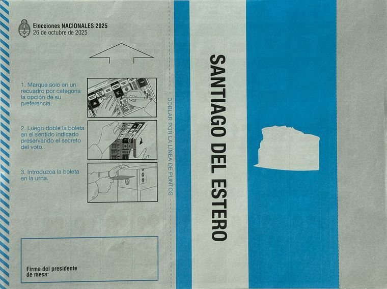 Reverso ilustrativo de la nueva Boleta Única Papel. Fuente: Jefatura de Gabinete Reverso ilustrativo de la nueva Boleta Única Papel. Fuente: Jefatura de Gabinete