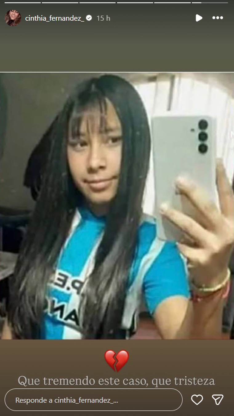 Cinthia Fernández se expresó. Cinthia Fernández se expresó.