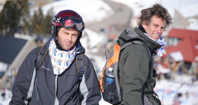 Gastón Ricaud y Mike Amigorena, dos galanes en el valle mendocino. Foto: Gentileza Mauro & Estomba