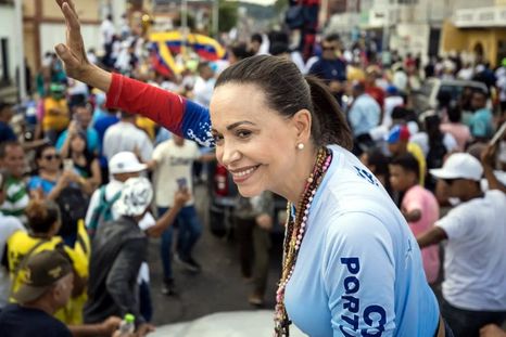 María Corina Machado celebró la caída de Maduro.&nbsp;
