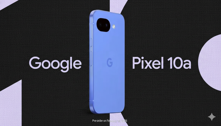 El Google Pixel 10A mantiene la línea estética de su antecesor con un módulo de cámaras que no sobresale del cuerpo.