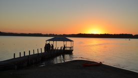 Atardecer único en el pueblo de Mirtha Legrand. Fotos: Municipalidad de Villa Cañás