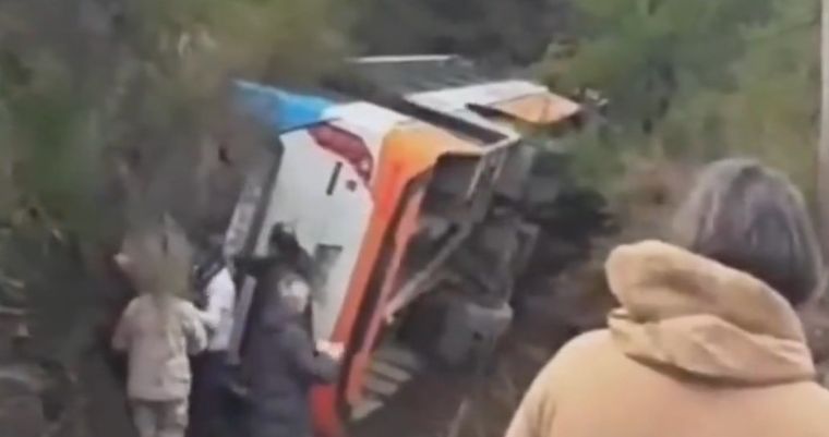 Así quedó el colectivo tras el siniestro.&nbsp;