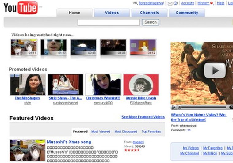 Youtube, el famoso portal de videos, acumula visitas por videos graciosos y subidos de tono. Foto: Web