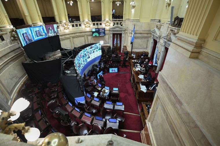 El Senado Nacional prorrogará hoy las sesiones remotas.