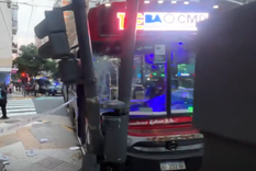 Así quedó el colectivo después del choque.&nbsp;