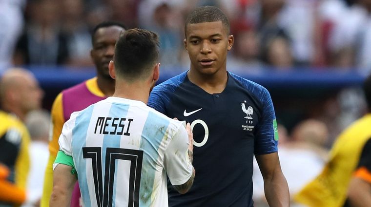 Messi Mbappé Messi y Mbappé, juntos en Rusia 2018. Foto: FIFA