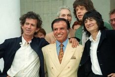 Mucho rock El ex presidente junto a los Rolling Stones.