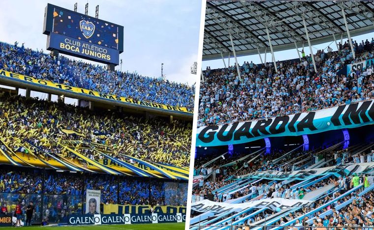 Racing y Boca no podrán alentar a su equipo como visitantes.