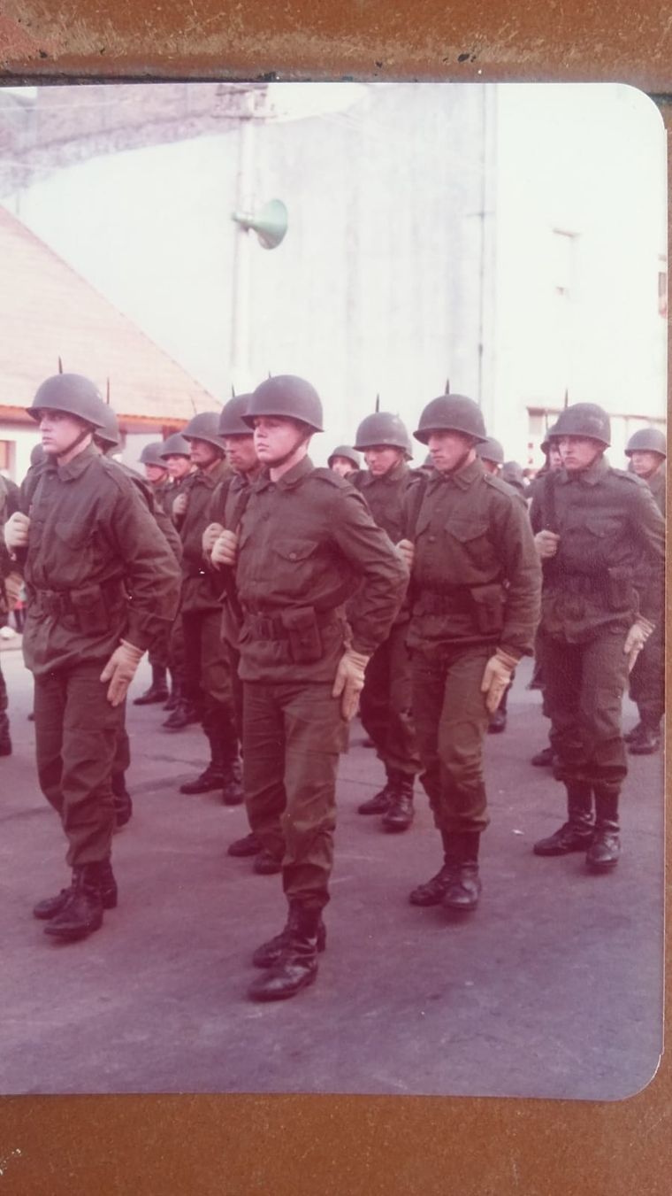 Esteban Tries en la guerra de Malvinas, 1982.