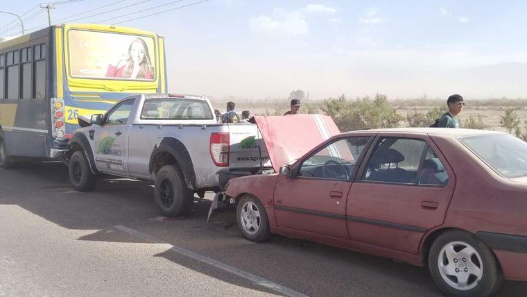 Algunos de los vehículos accidentados. Foto: Gentileza