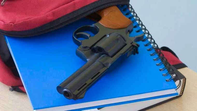 Pánico en una escuela de Rosario. Foto: NA