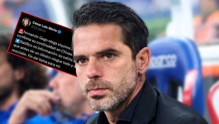 Gago negó la primicia sobre su salida de Chivas para dirigir a Boca. Foto: @Chivas y captura @CLMerlo