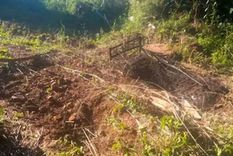 El lugar donde fue hallada enterrada y descuartizada la víctima, expareja del cacique acusado, en Misiones El lugar donde fue hallada enterrada y descuartizada la víctima, expareja del cacique acusado, en Misiones