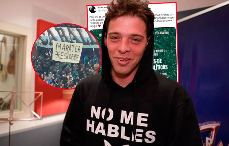 Santi Maratea hizo oídos sordos a las cargadas de los hinchas de Racing y avanza con su idea de organizar una histórica colecta para ayudar a Independiente.