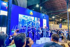 La felicidad de la gente de Bigalia, en el escenario. Foto: Gentileza