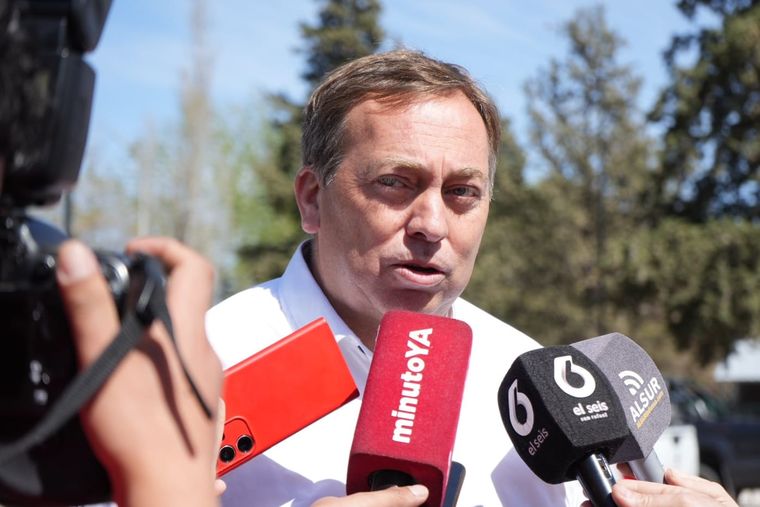 Martín Aveiro en diálogo con los medios de comunicación en San Rafael Foto: Prensa PJ