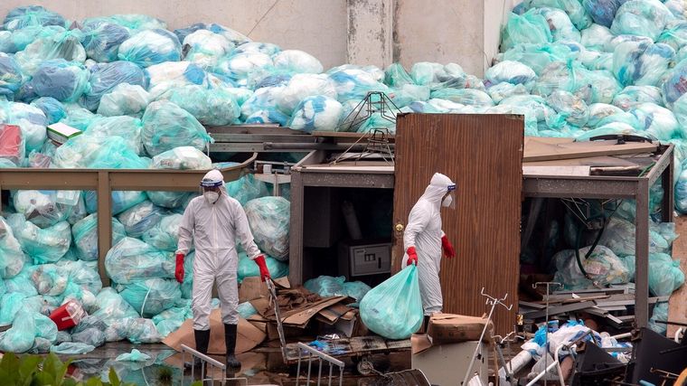 La basura covid es una amenaza ambiental mundial. Foto: The New York Times.