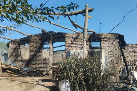 Una vivienda sufrió pérdidas totales en Las Heras Una vivienda sufrió pérdidas totales en Las Heras