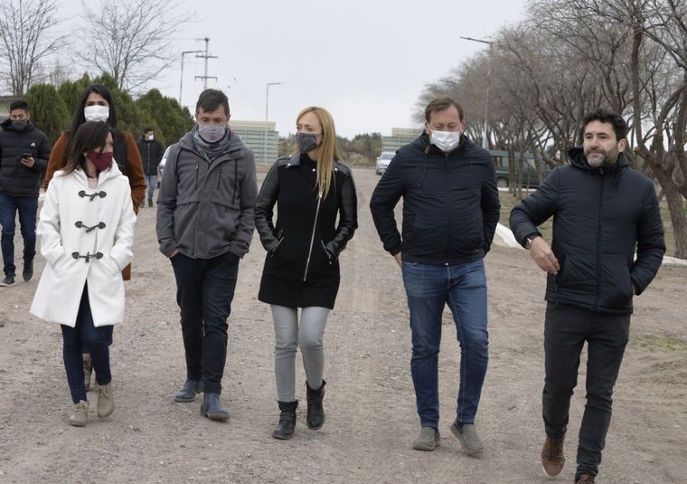 Anabel Fernández Sagasti, de recorrida en el Valle de Uco Foto: Gentileza Frente de Todos