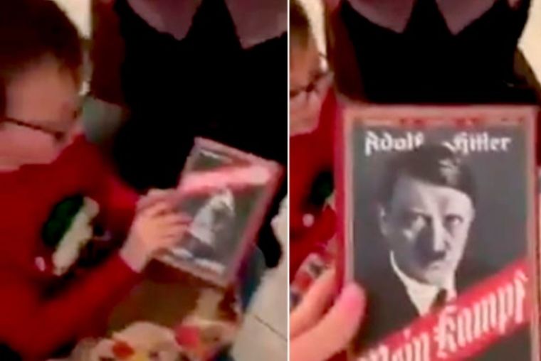 El momento en que el niño se encuentra con el libro de Hitler en lugar del videojuego