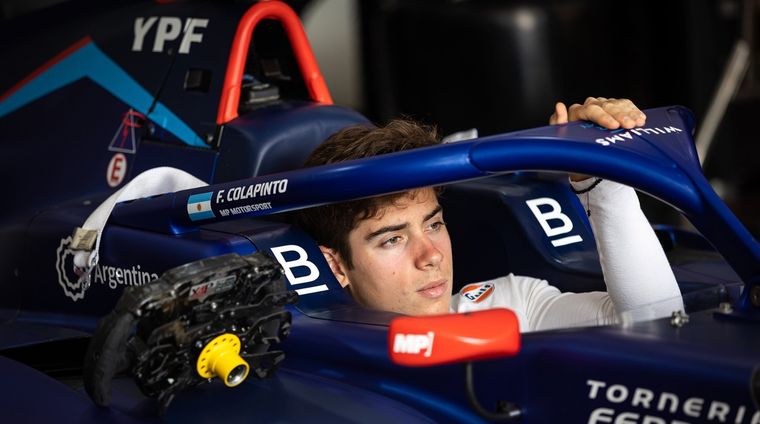 Franco Colapinto fue excluido del Sprint de la Fórmula 3. Foto: @OfficialMPteam
