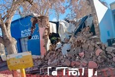 Así quedo parte de la fachada del edificio que experimentó el derrumbe.&nbsp;