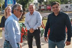 Francisco LoPresti, el intendente de Las Heras, frente a Hebe Casado y Alfredo Cornejo. Foto: Santiago Tagua/MDZ