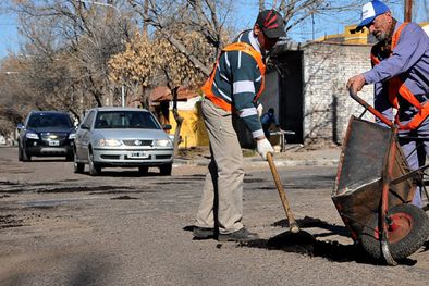 MDZol | Esta mañana, los obreros, en calle Los Franceses. Foto: Agustín Mauricio/Mediamza.com