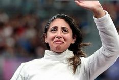 Nada Hafez, la esgrimista que compitió embarazada en París. Foto: Instagram @nada_hafez Nada Hafez, la esgrimista que compitió embarazada en París. Foto: Instagram @nada_hafez