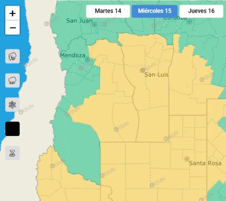 El SMN emitió un alerta amarilla por vientos fuertes en distintas zonas de Mendoza. El SMN emitió un alerta amarilla por vientos fuertes en distintas zonas de Mendoza.