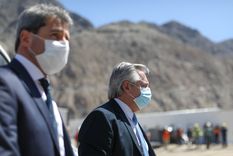 Alberto Fernández con el gobernador de San Juan, Sergio Uñac. Foto: Télam