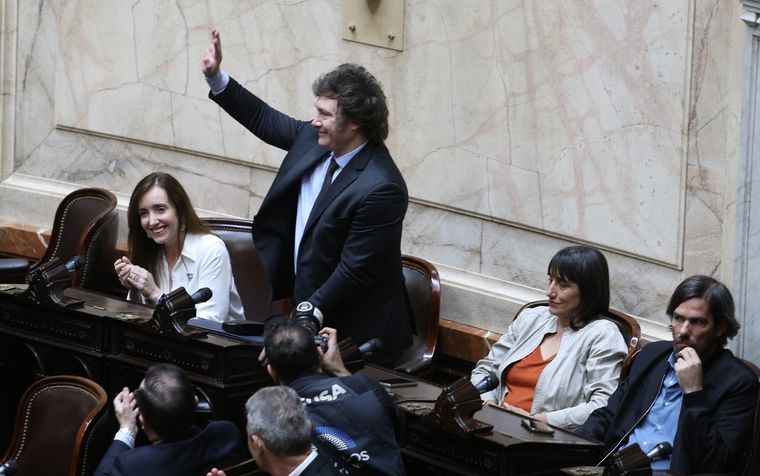 Milei Milei tiene una chance de que su Gobierno consiga apoyos en el Congreso. Crédito: NA Foto: Noticias Argentinas