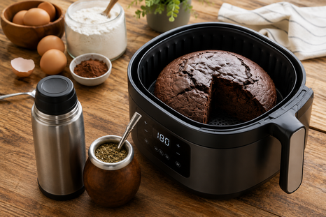 Las recetas de cocina más rápidas para hacer un bizcocho de chocolate con chips en air fryer Las recetas de cocina más rápidas para hacer un bizcocho de chocolate con chips en air fryer