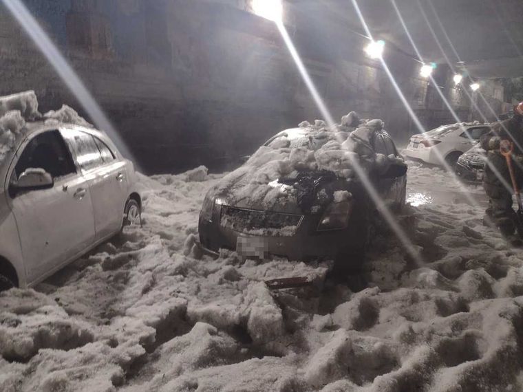 Granizada en Tlalnepantla.