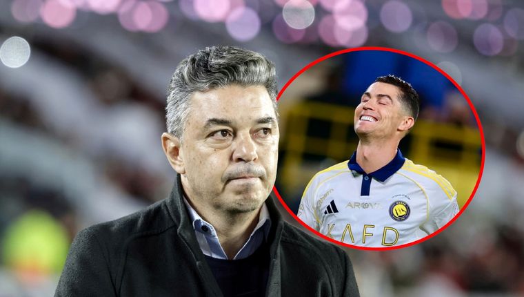 Marcelo Gallardo fue consultado hace unos días sobre la posibilidad de fichar a Cristiano Ronaldo. Foto: Fotobaires y @cristiano