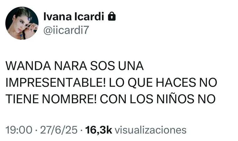 Los posteos de Ivana Icardi contra Wanda Nara. Los posteos de Ivana Icardi contra Wanda Nara.