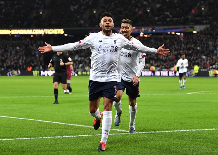 Alex Oxlade-Chamberlain hizo el segundo. Liverpool FC Foto: Liverpool FC