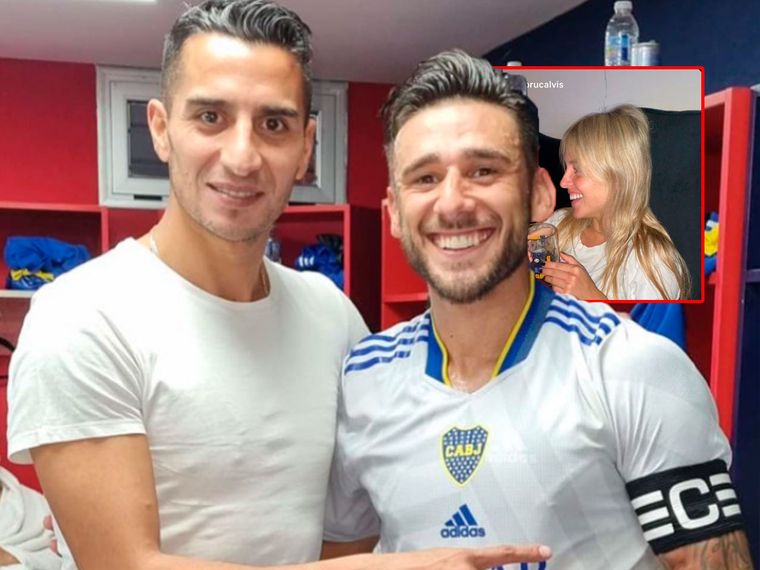 Salvio le regaló la cinta de capitán de Boca a su novia, Sol Rinaldi.