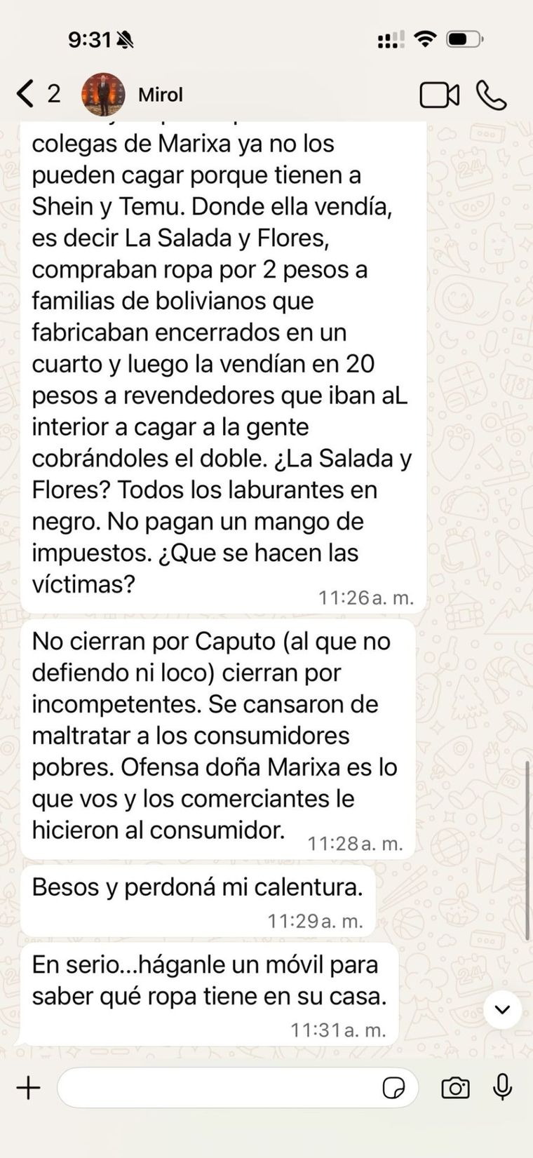 Mirol defendió el uso de apps como Shein y Temu para combatir los altos precios en Argentina. Mirol defendió el uso de apps como Shein y Temu para combatir los altos precios en Argentina.
