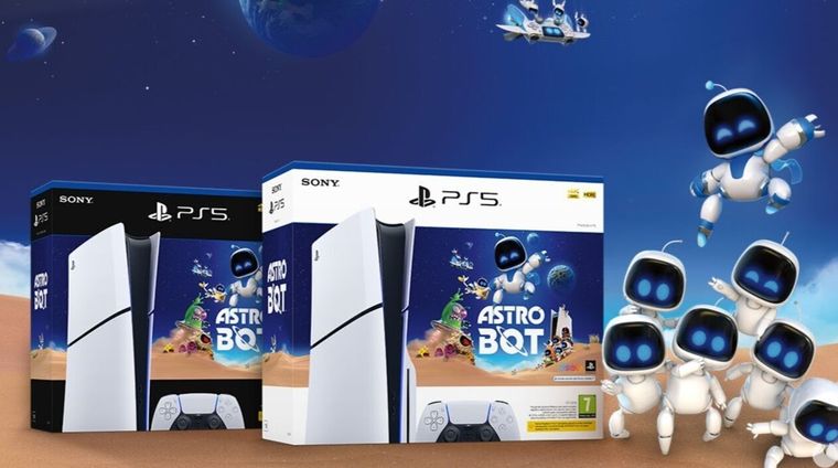 El bundle incluye la PlayStation 5 Slim de 1 TB, mando DualSense y Astro Bot descargable.