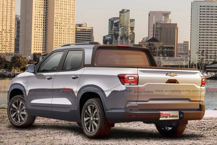 Render de cómo podría ser la Chevrolet Montana.