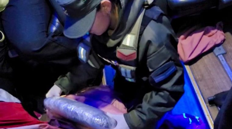 La mujer involucrada fue detenida. Foto: Gendarmería Nacional