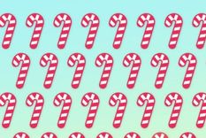 Acertijo visual, reto visual, bastón de caramelo Pinterest