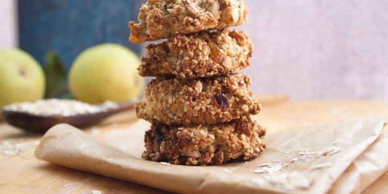 Fácilmente podrás preparar exquisitas galletas de avena y pera. Foto: Shutterstock