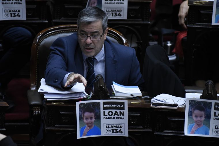 Germán Martínez, jefe del bloque peronista en la sesión de Diputados. Foto: Juan Mateo Aberastain/MDZ