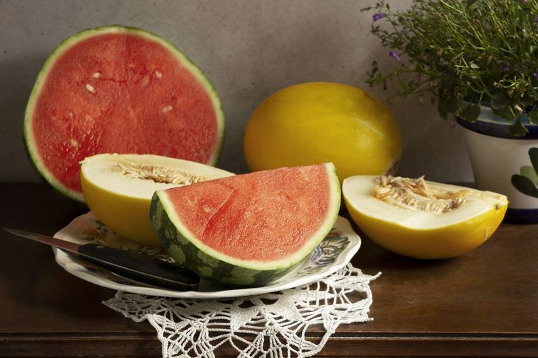 La sandía y el melón son frutas que en esta época se pueden conseguir perfectamente.