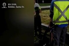 Fue durante un control en el kilómetro 327 de la Ruta Nacional 109, a la altura de la localidad santafesina de Roldán. Foto: Captura de video