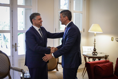 El jefe de Gobierno porteño, Jorge Macri, y el presidente Santiago Peña mantuvieron un encuentro en Paraguay. Foto: X Jorge Macri
